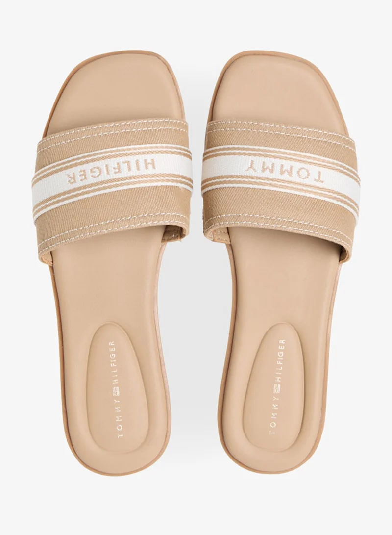 TOMMY HILFIGER  Canvas Denim Webbing Strap Mules for Women | Best Price UAE